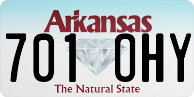 AR license plate 701OHY