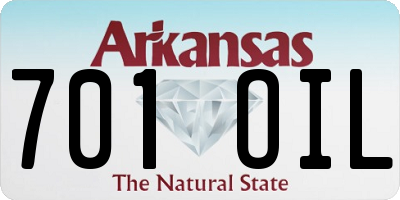 AR license plate 701OIL