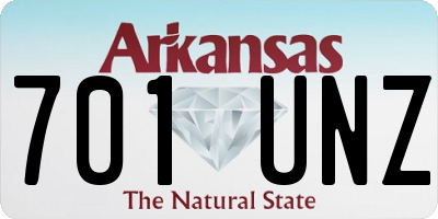 AR license plate 701UNZ