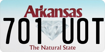 AR license plate 701UOT