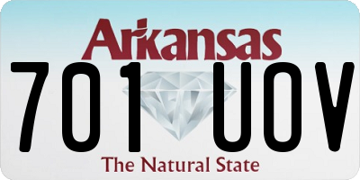 AR license plate 701UOV