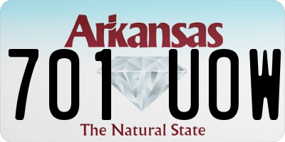 AR license plate 701UOW