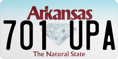 AR license plate 701UPA