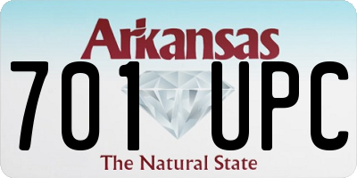 AR license plate 701UPC