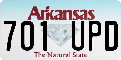 AR license plate 701UPD