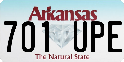 AR license plate 701UPE