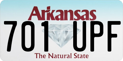 AR license plate 701UPF