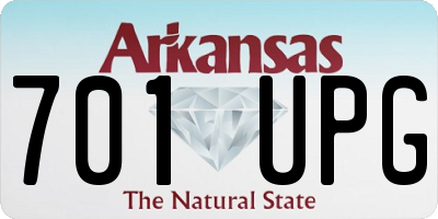 AR license plate 701UPG