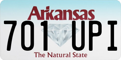 AR license plate 701UPI