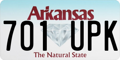 AR license plate 701UPK