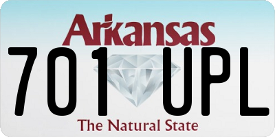 AR license plate 701UPL