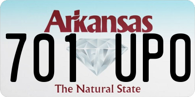 AR license plate 701UPO