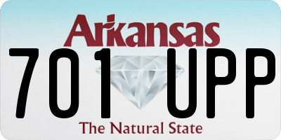 AR license plate 701UPP