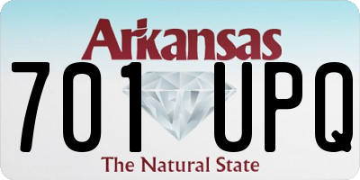 AR license plate 701UPQ