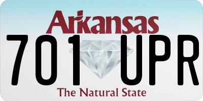 AR license plate 701UPR
