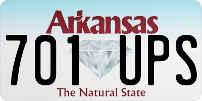 AR license plate 701UPS