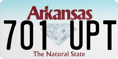 AR license plate 701UPT