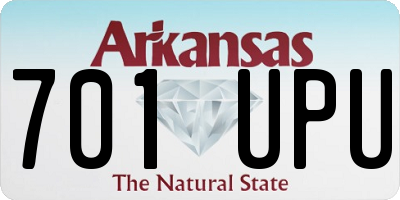AR license plate 701UPU