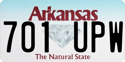 AR license plate 701UPW