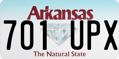 AR license plate 701UPX