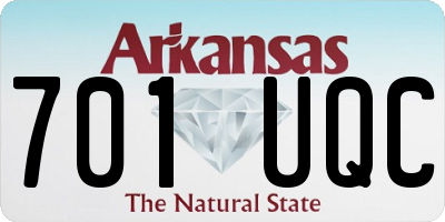 AR license plate 701UQC