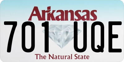 AR license plate 701UQE