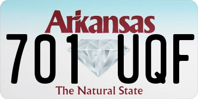 AR license plate 701UQF