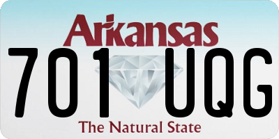 AR license plate 701UQG