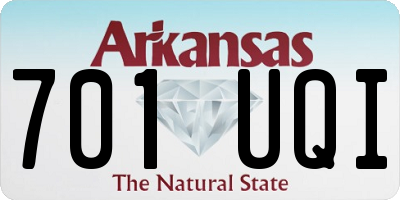AR license plate 701UQI