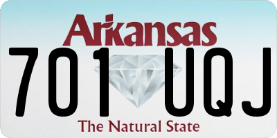 AR license plate 701UQJ