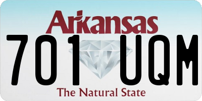 AR license plate 701UQM