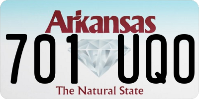 AR license plate 701UQO
