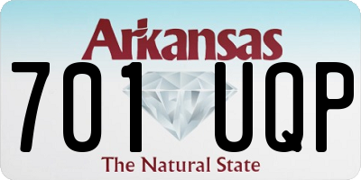 AR license plate 701UQP