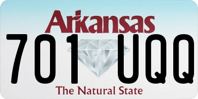 AR license plate 701UQQ