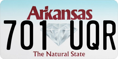 AR license plate 701UQR