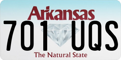 AR license plate 701UQS