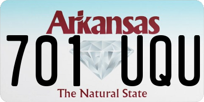 AR license plate 701UQU