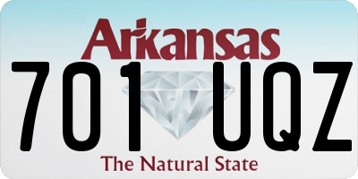 AR license plate 701UQZ