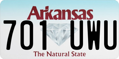 AR license plate 701UWU