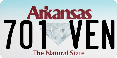 AR license plate 701VEN