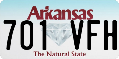 AR license plate 701VFH