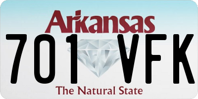 AR license plate 701VFK
