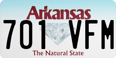 AR license plate 701VFM