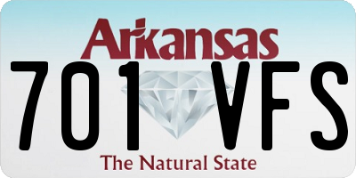 AR license plate 701VFS