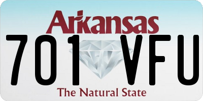 AR license plate 701VFU