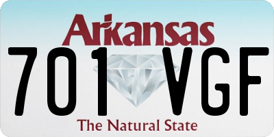 AR license plate 701VGF