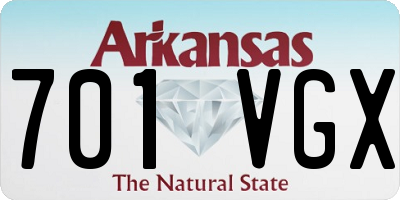 AR license plate 701VGX