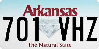 AR license plate 701VHZ