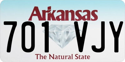 AR license plate 701VJY