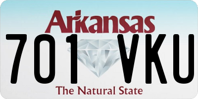 AR license plate 701VKU